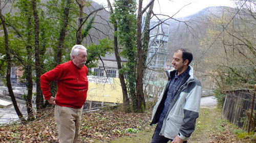 Con Eladio Gueimonde, en el Pozo San Nicolás [Foto: Alejandro Caballero]